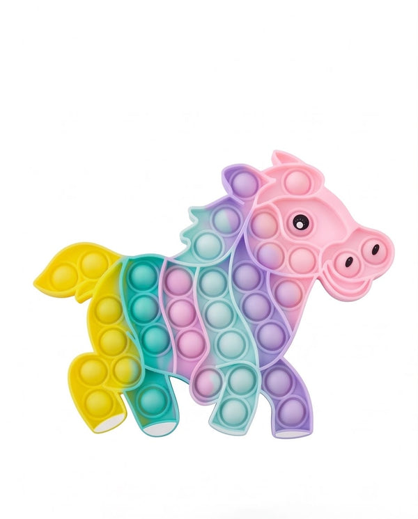 3D Silicone Pop-It Fidget Toy – Horse & Peacock