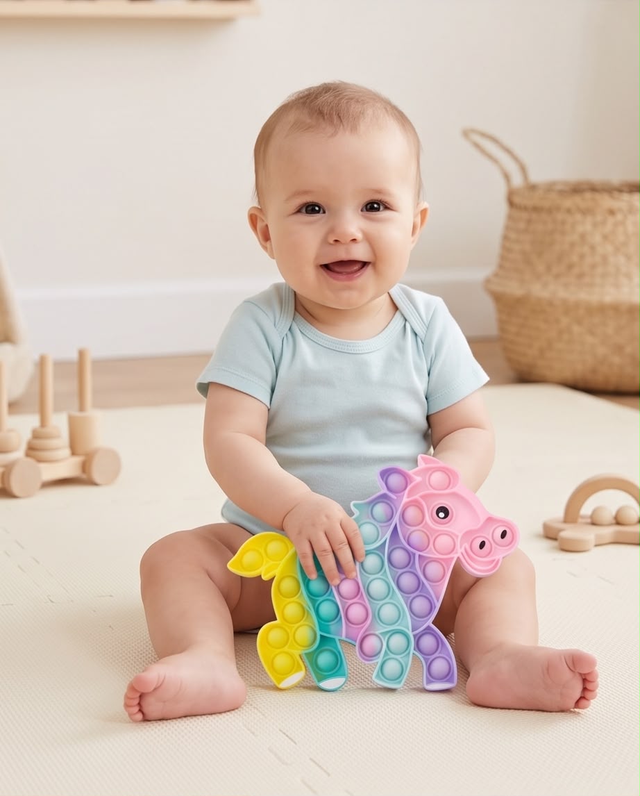 3D Silicone Pop-It Fidget Toy – Horse & Peacock