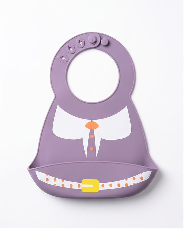 Silicone Baby Bib with Food Catcher – Adjustable Waterproof Feeding Bib