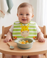 Portable Reusable Baby Bibs – Waterproof Plastic Front, Easy Clean