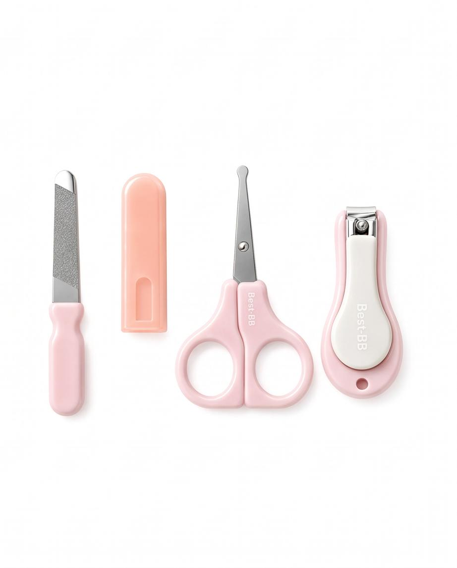 Baby Nail Care Set – 4-Piece Newborn Nail Clipper, Scissors & File Set