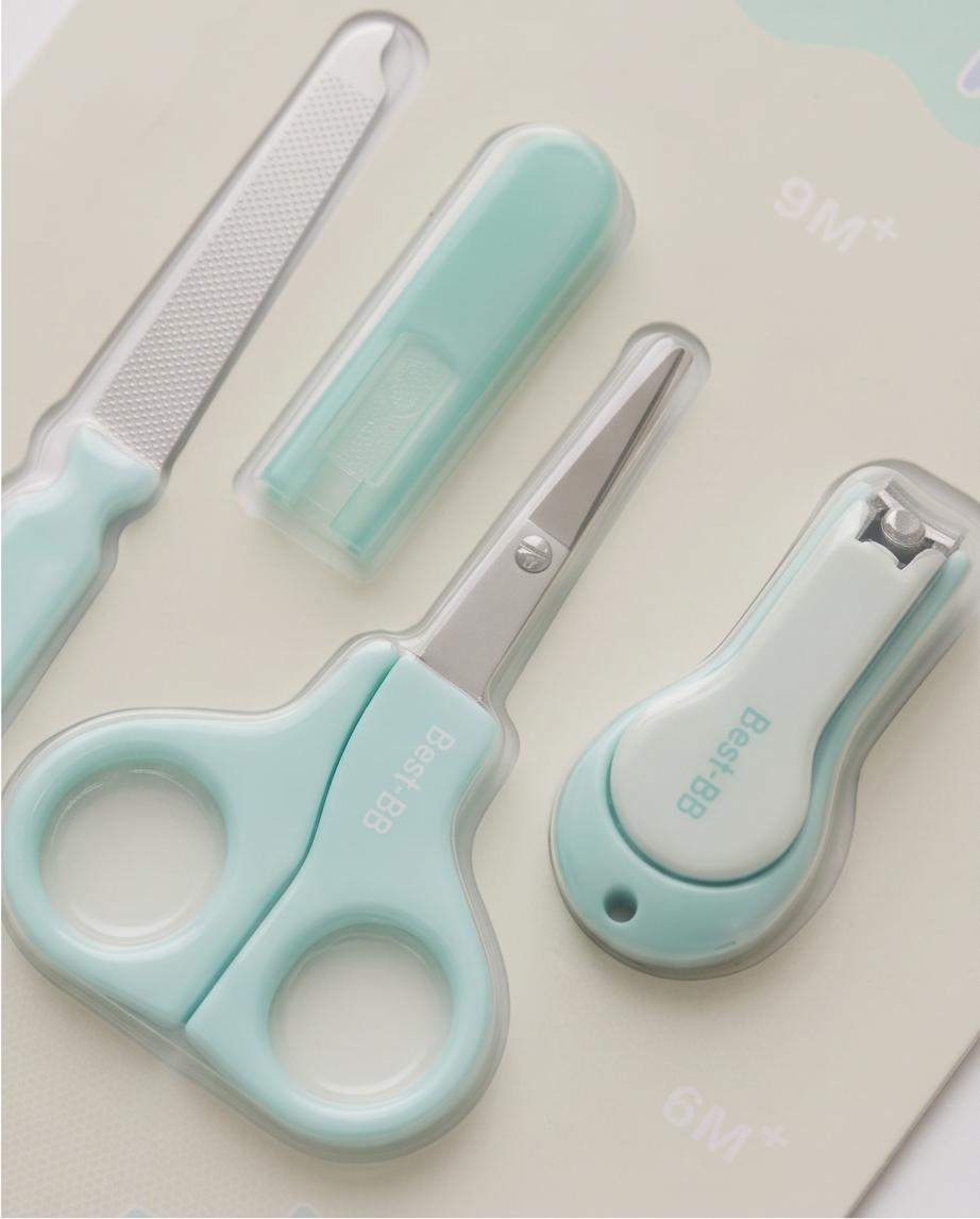 Baby Nail Care Set – 4-Piece Newborn Nail Clipper, Scissors & File Set