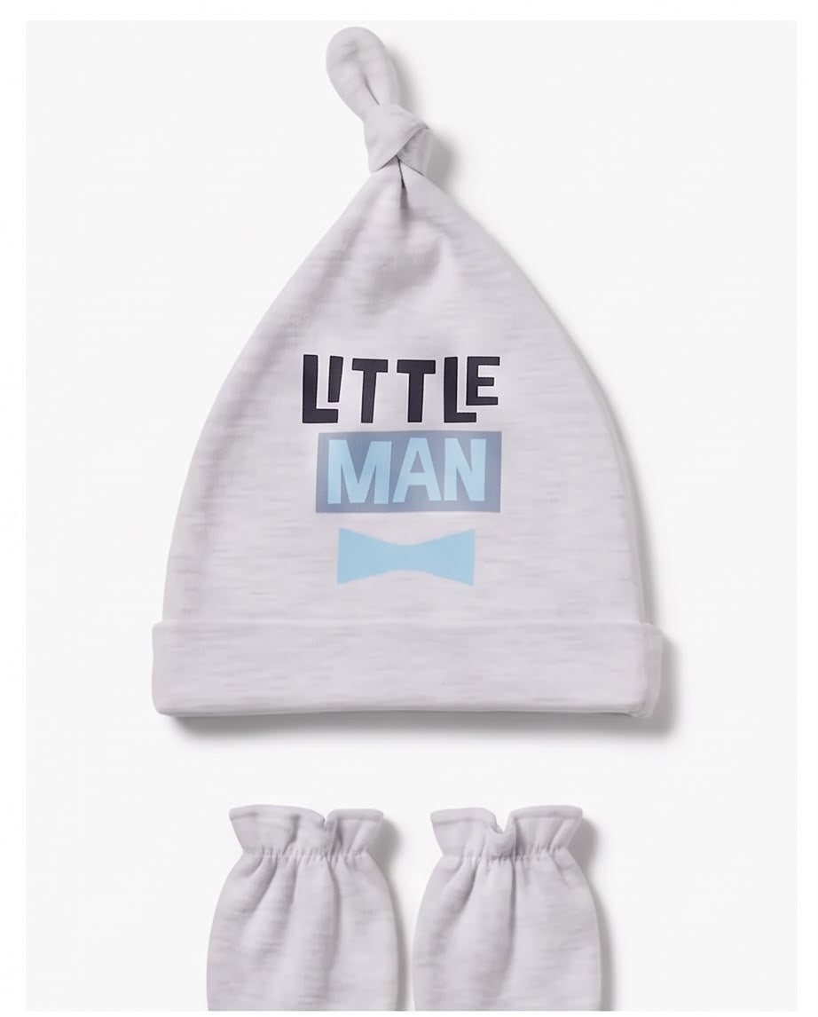 Newborn Baby 6-Piece Cap & Mittens Set