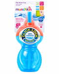Munchkin Flip Straw Cup – 9oz (266ml) | Spill-Proof Sippy Cup for Toddlers